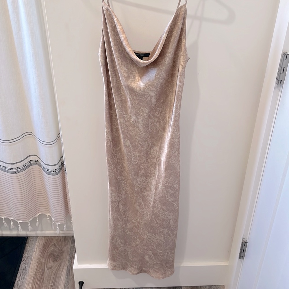Forever 21 Cowl Neck Snakeskin Dress